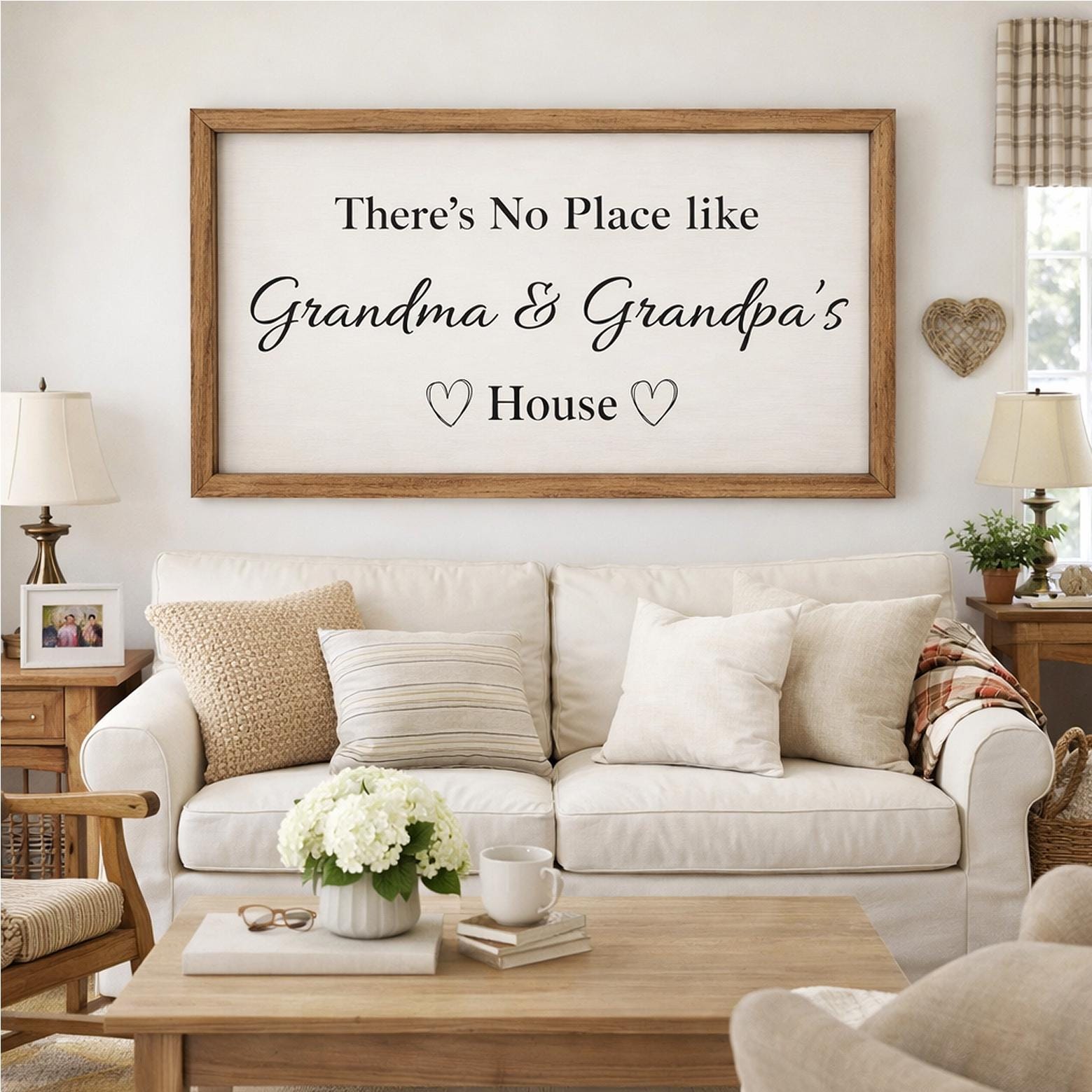 Custom Grandma & Grandpa’s House Wooden Sign|Personalized Family Name Wall Decor| Family Gift, Grandparents Gift, Entryway Art