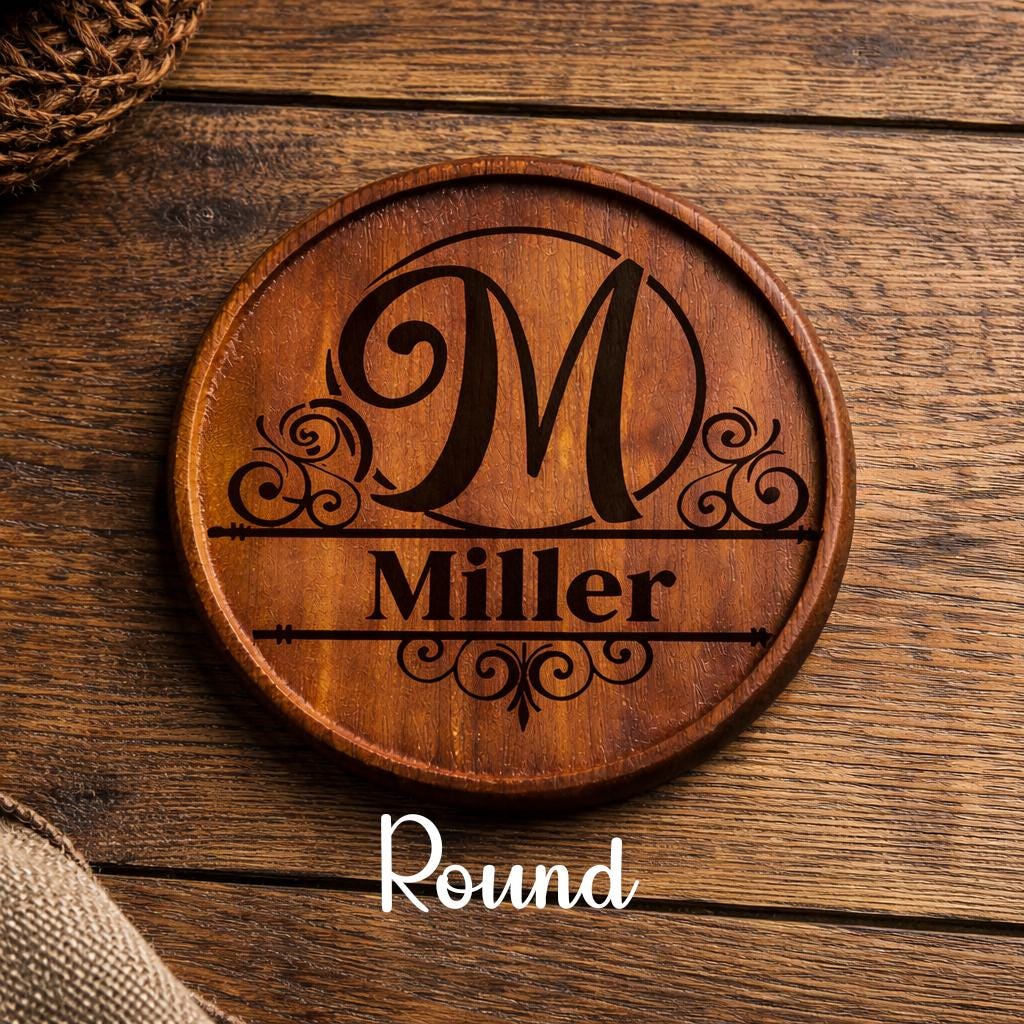 Personalized Pet Portrait Walnut Coaster, Custom Dog or Cat Wooden Coaster, Housewarming Gift, Pet Lover Home Decor
